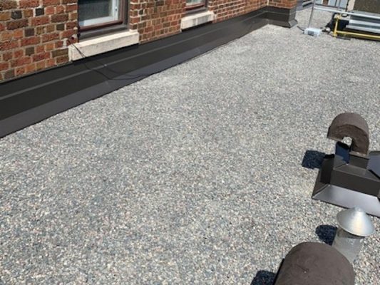 Image depicts an after image from a roof replacement project in Lambton, County
