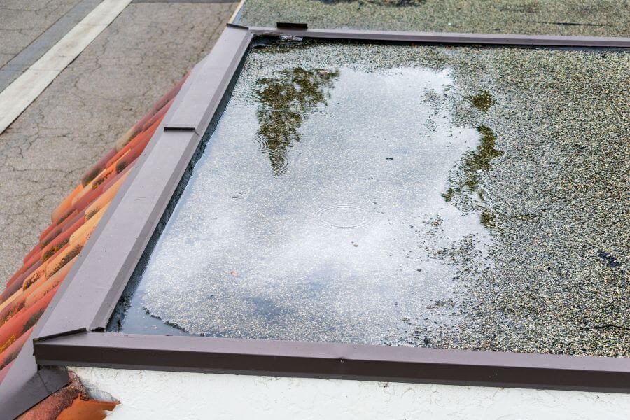 water ponding flat roof