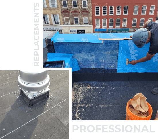 reliable replacements for commercial industrial flat roof