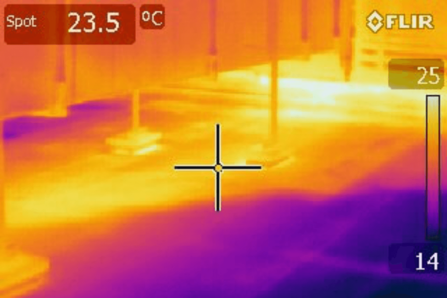 infrared scanning for flat roofs