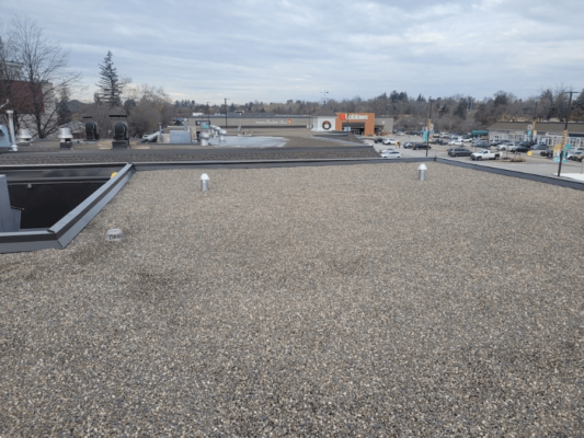 improved flat roof drainage port credit