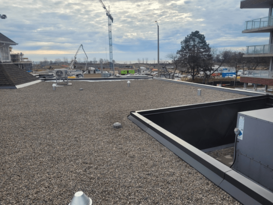 soprema bitumen flat roof installation