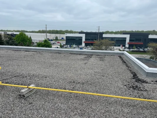 replacing rooftop membrane commercial rooftop gray gravol roof
