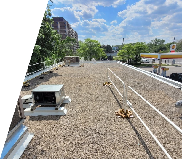 Rooftop Fall Protection System Installation in Oshawa