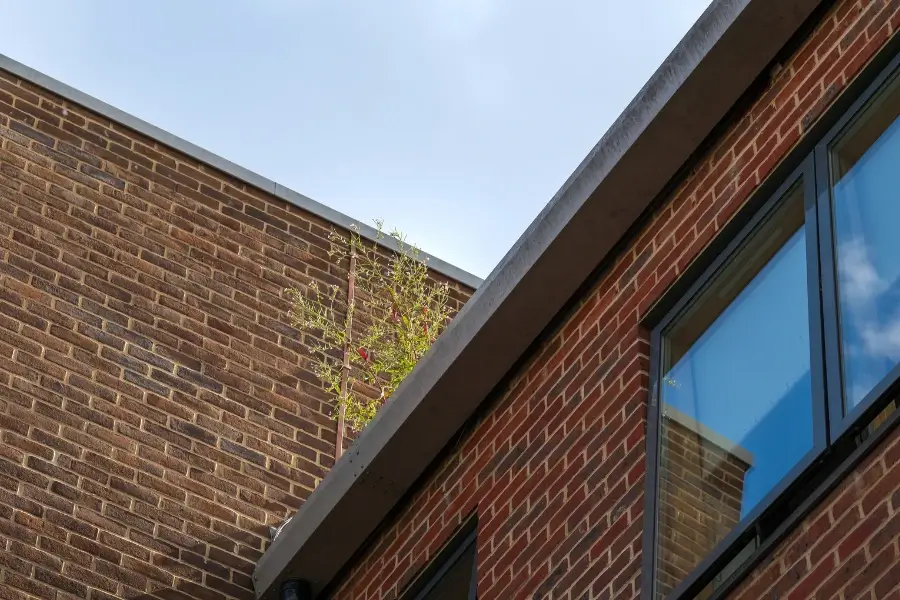 gutters on flat roof