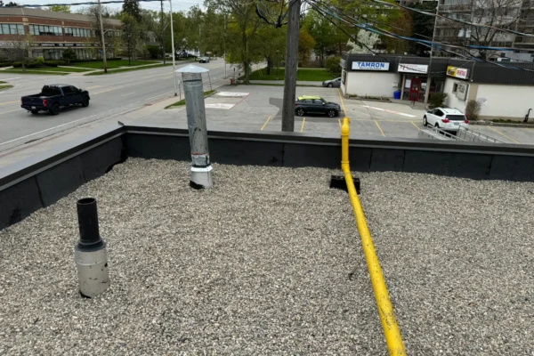 new flat roof installed at tim hortons