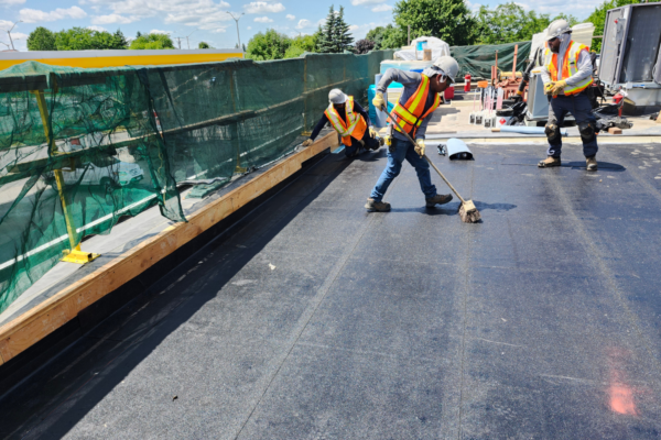 installing sbs modified bitumen base membrane