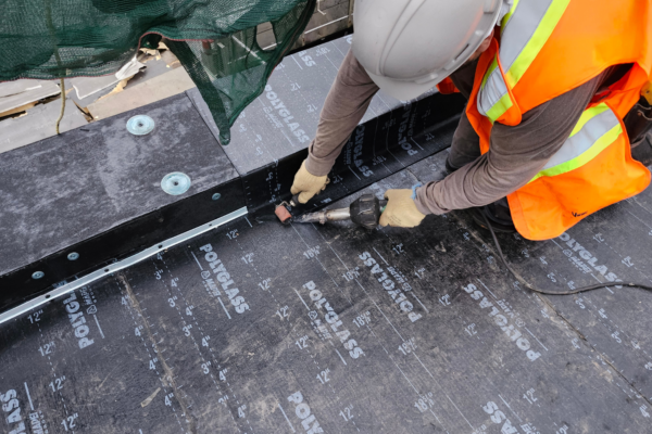 replacing flat roof with poly glass sbs membrane